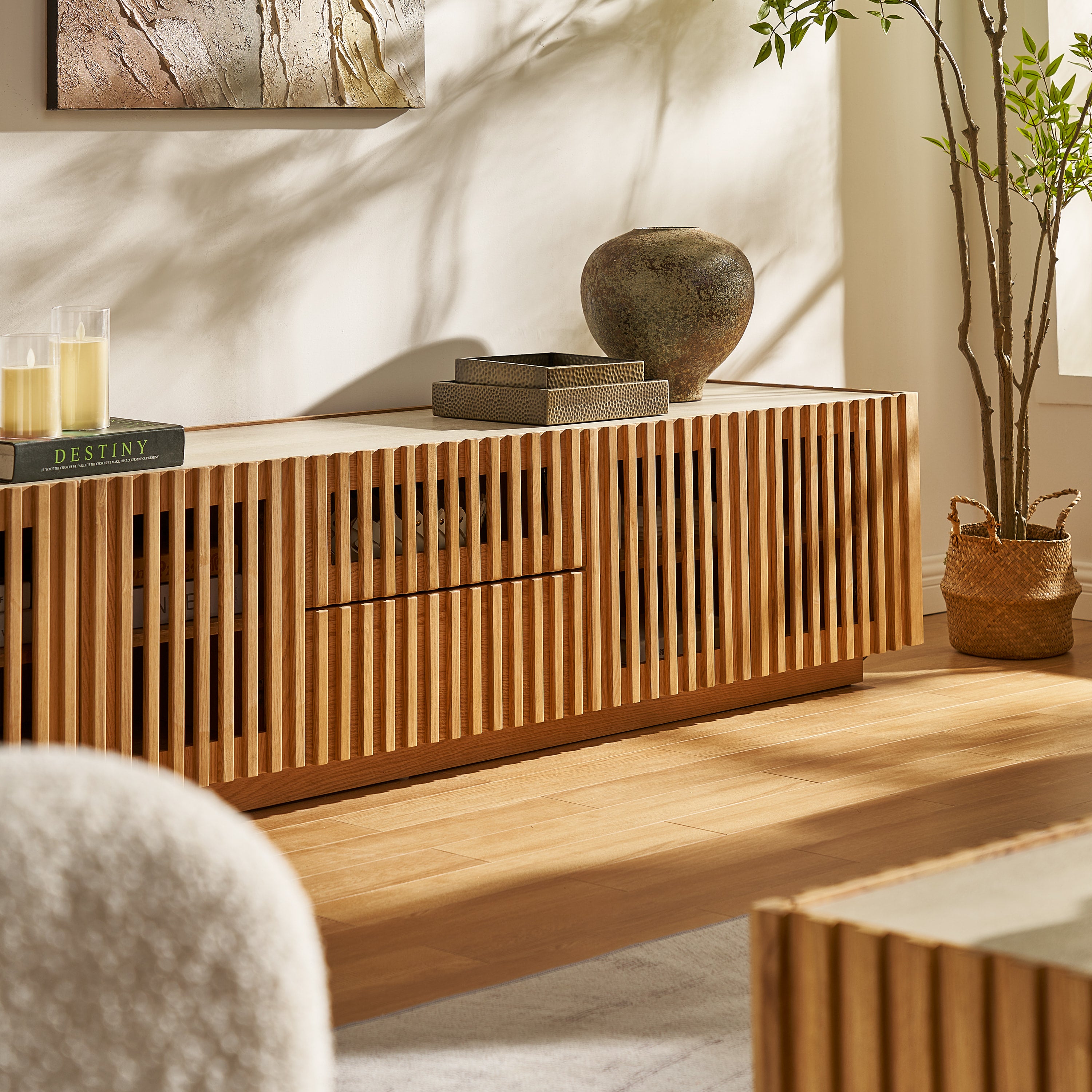 Rechteckiger Couchtisch Isla aus Eiche, 119 cm