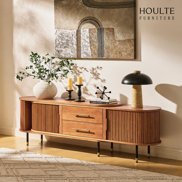Ausziehbare Medienkonsole Ewan Oak, 78,74" bis 110,24"