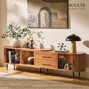 Ausziehbare Medienkonsole Ewan Oak, 78,74" bis 110,24"