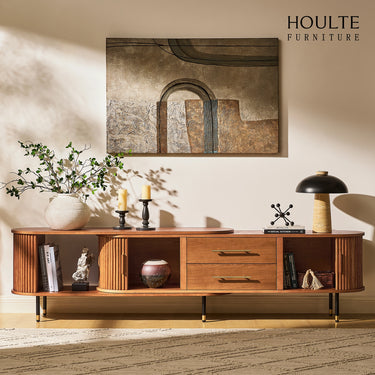 Ausziehbare Medienkonsole Ewan Oak, 78,74" bis 110,24"