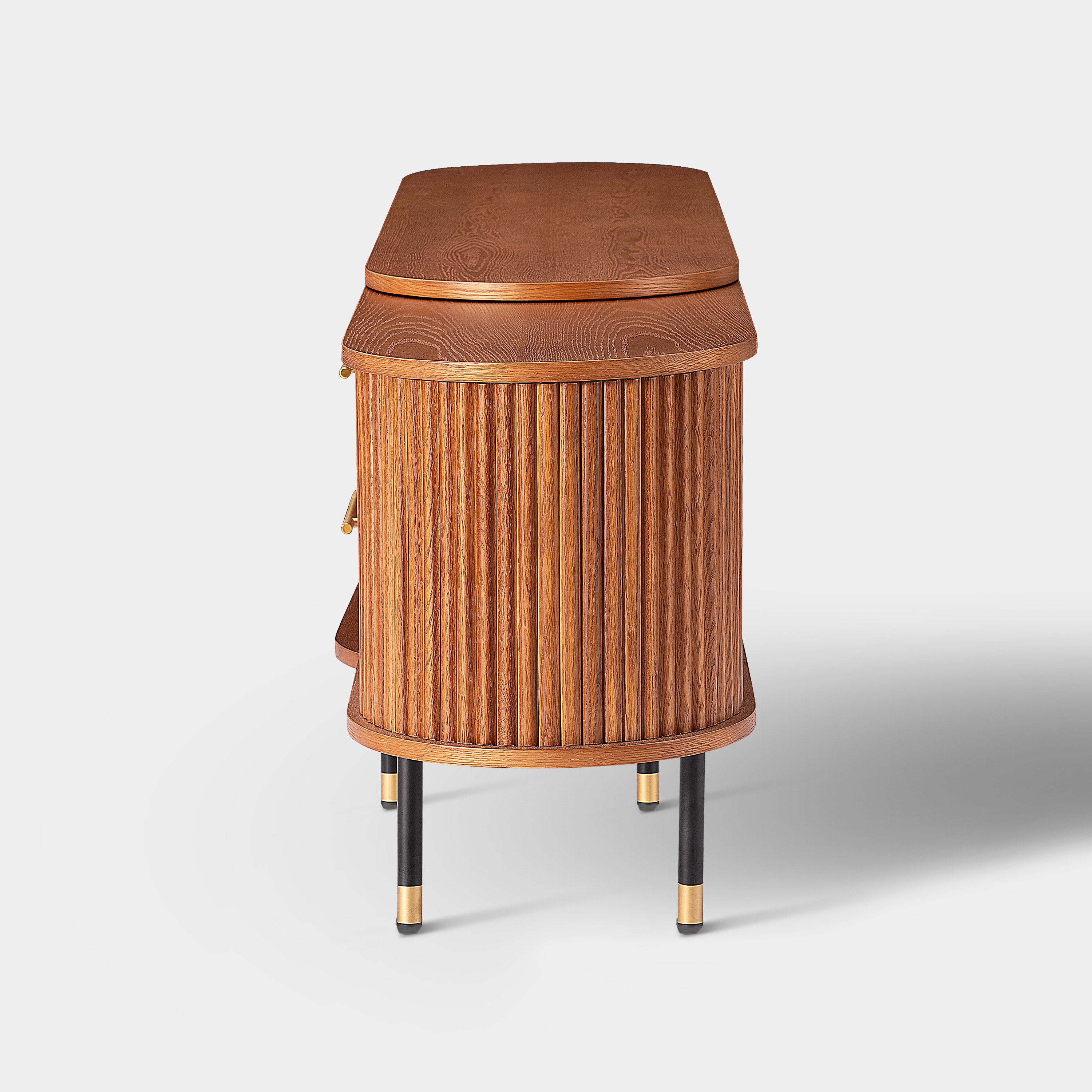 Ausziehbare Medienkonsole Ewan Oak, 78,74" bis 110,24"