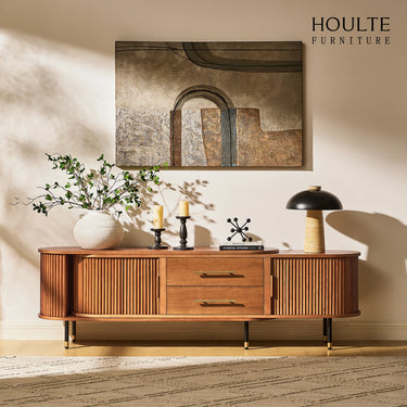 Ausziehbare Medienkonsole Ewan Oak, 78,74" bis 110,24"