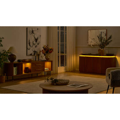 Ausziehbare Medienkonsole Ewan Oak, 78,74" bis 110,24"