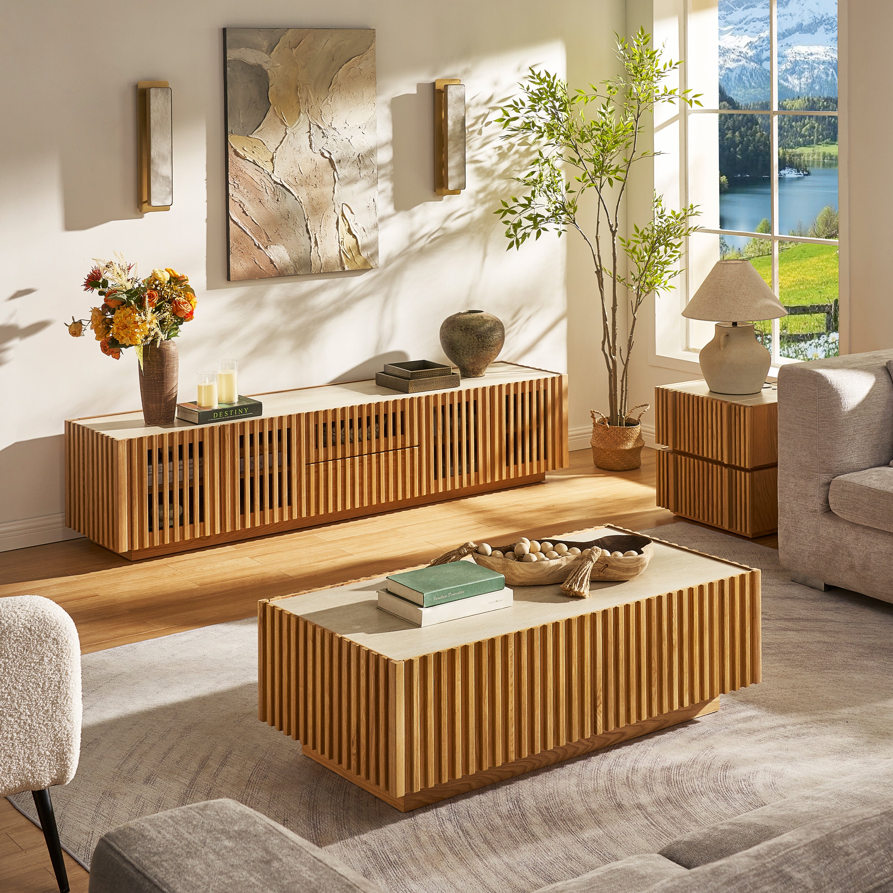 Isla Oak Medienkonsole 80"