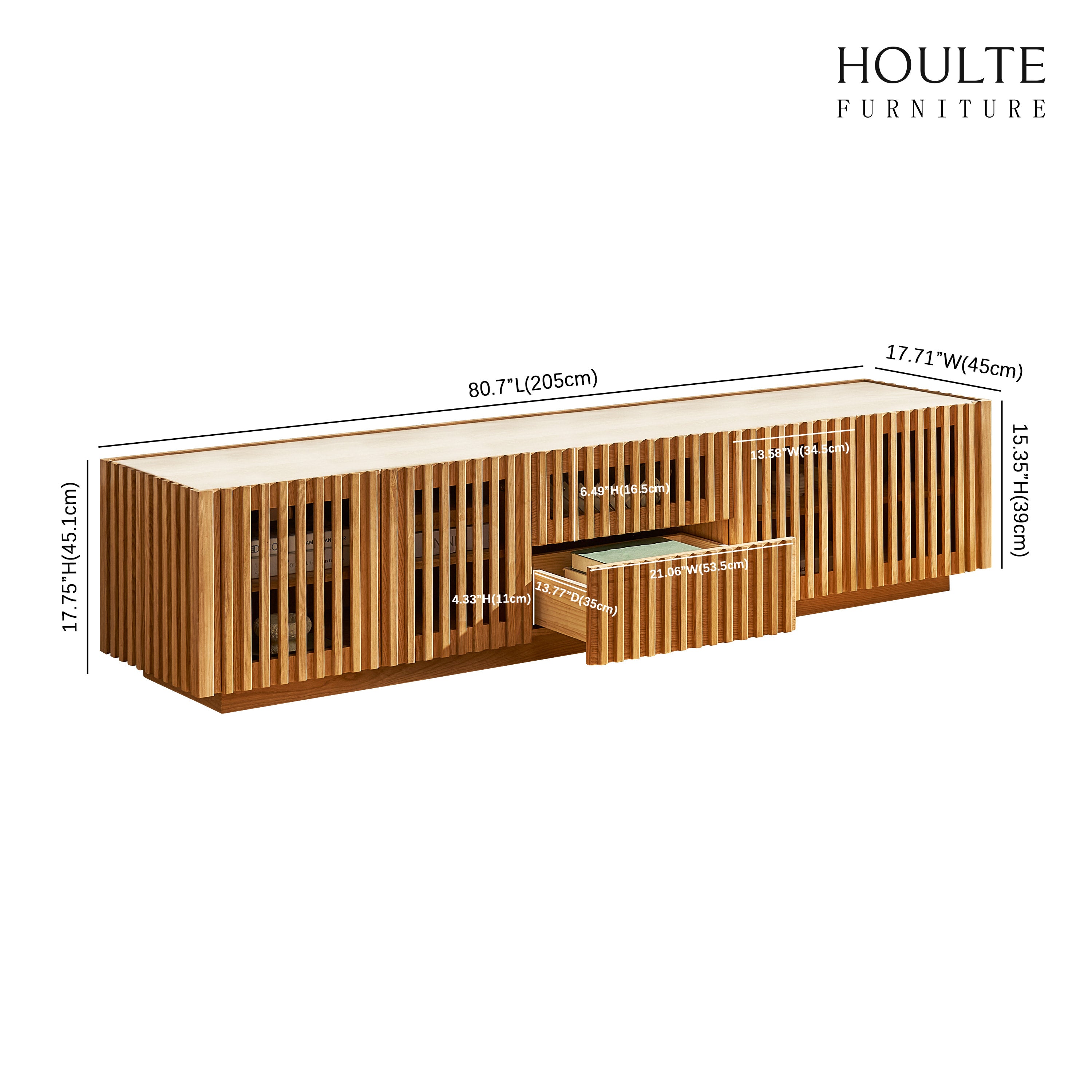 Isla Oak Medienkonsole 80"
