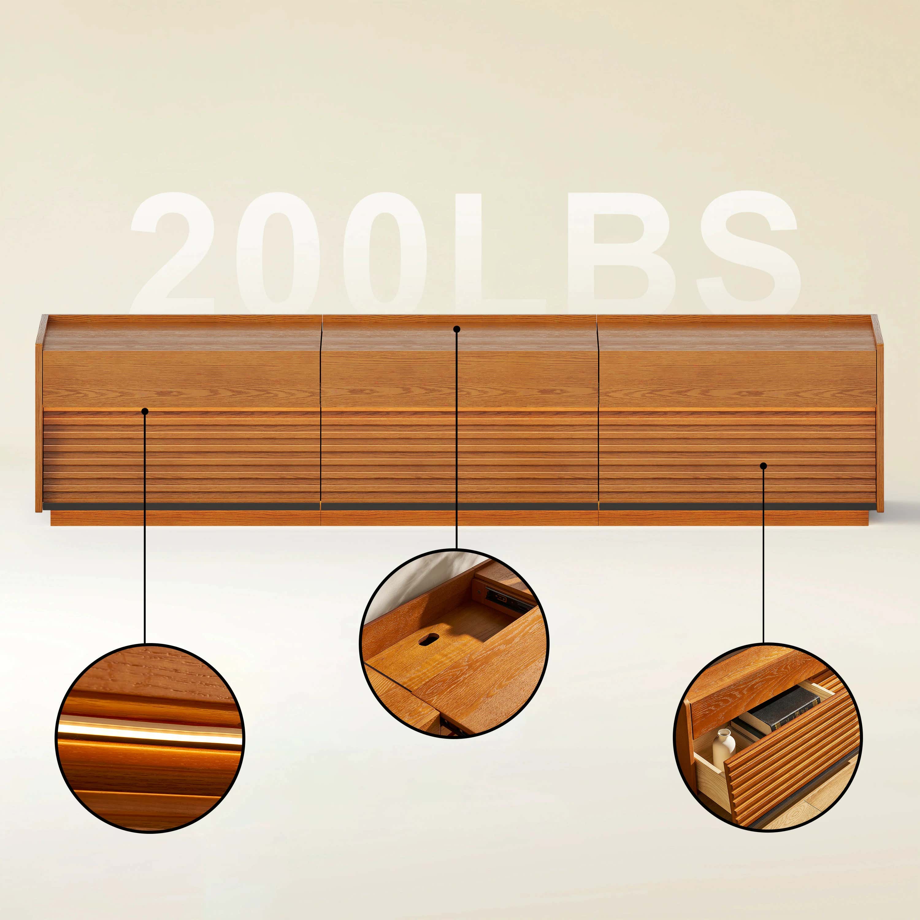 Devon Oak Medienkonsole 70,8"