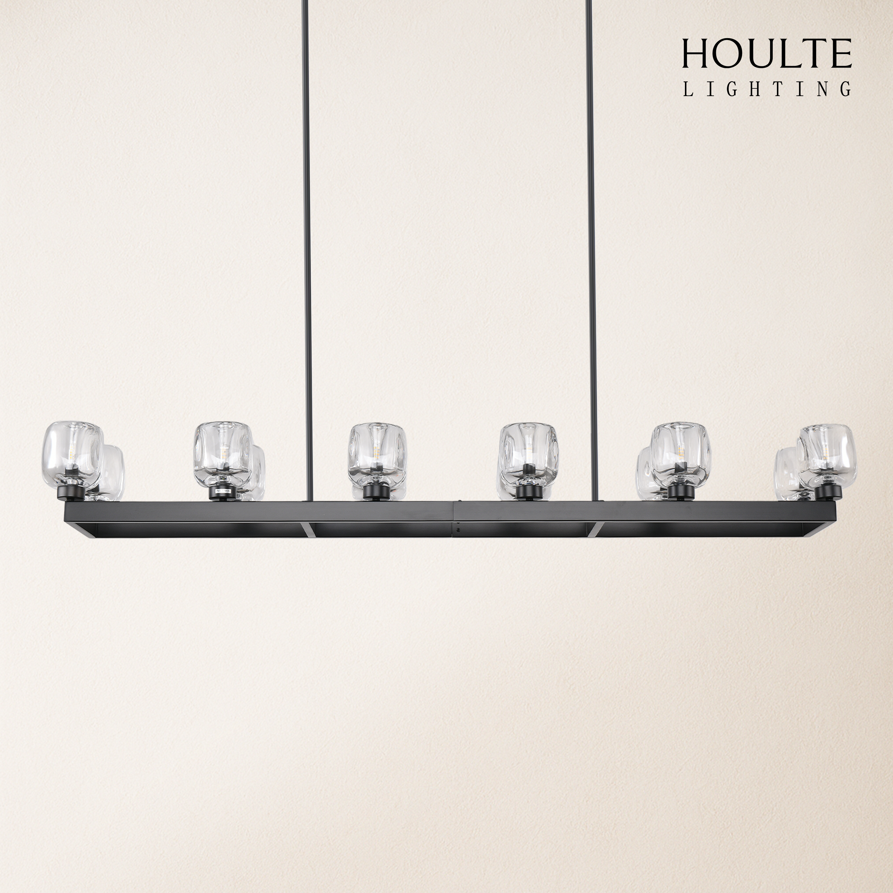 Vellum Rectangular Chandelier 59"L