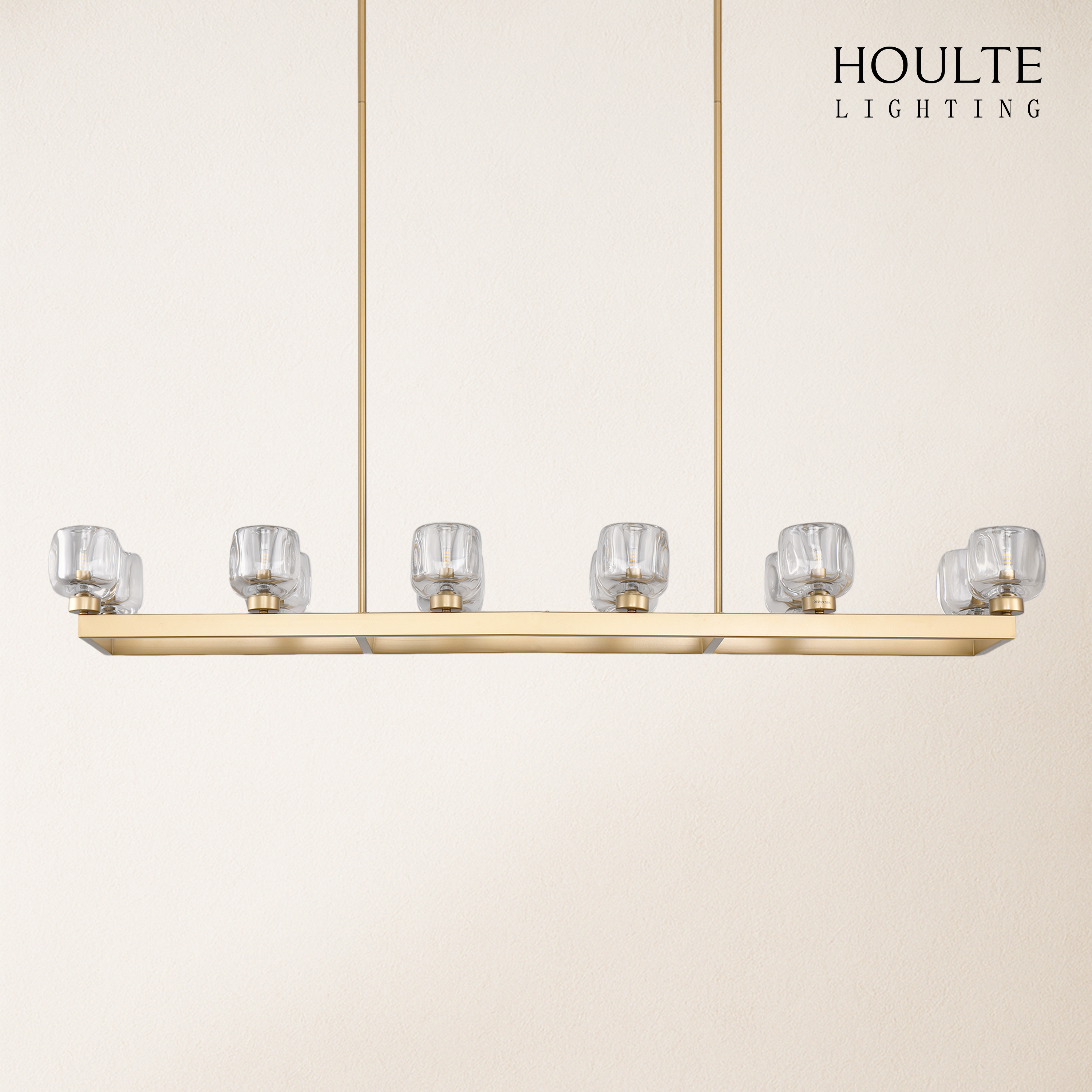 Vellum Rectangular Chandelier 59"L