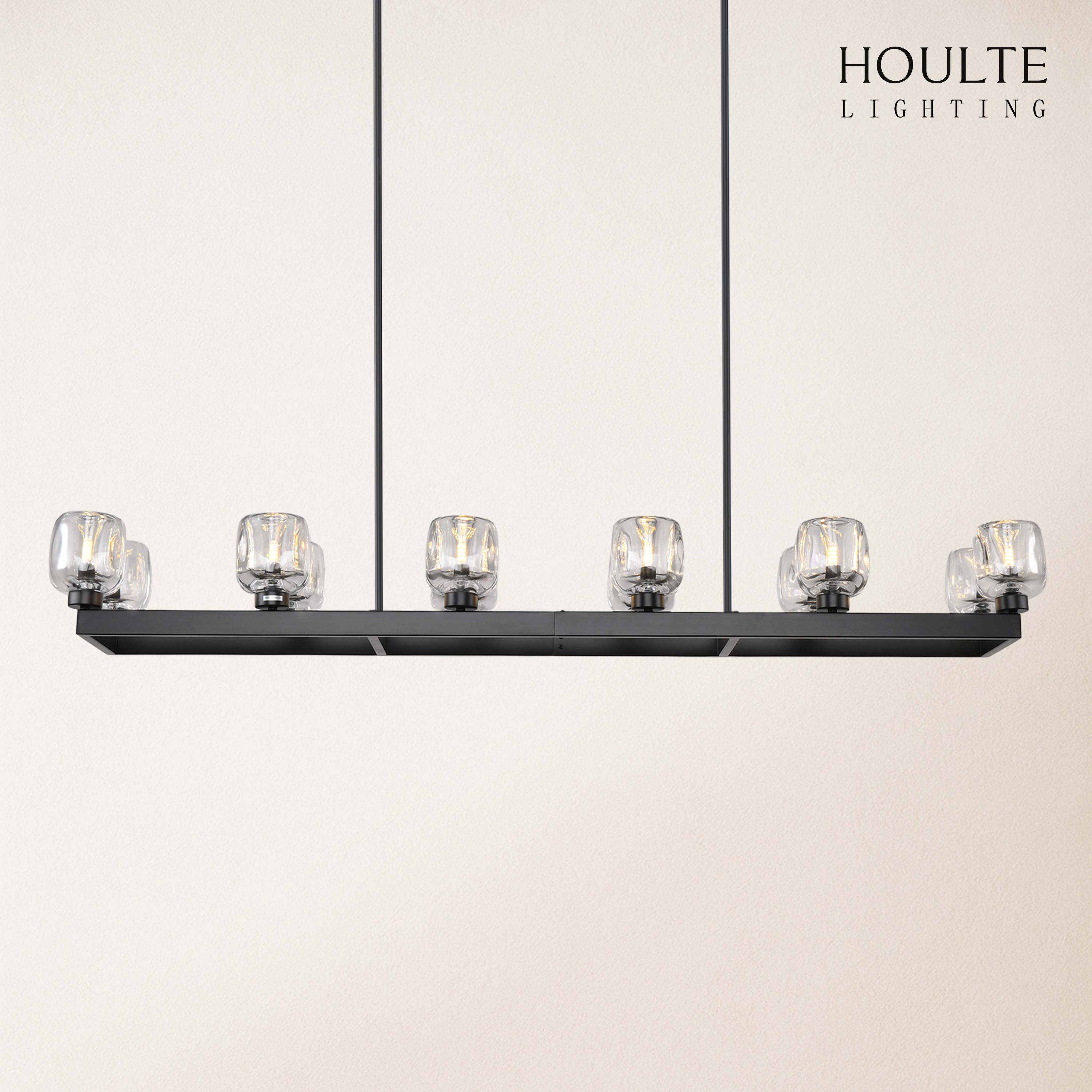 Vellum Rectangular Chandelier 59"L