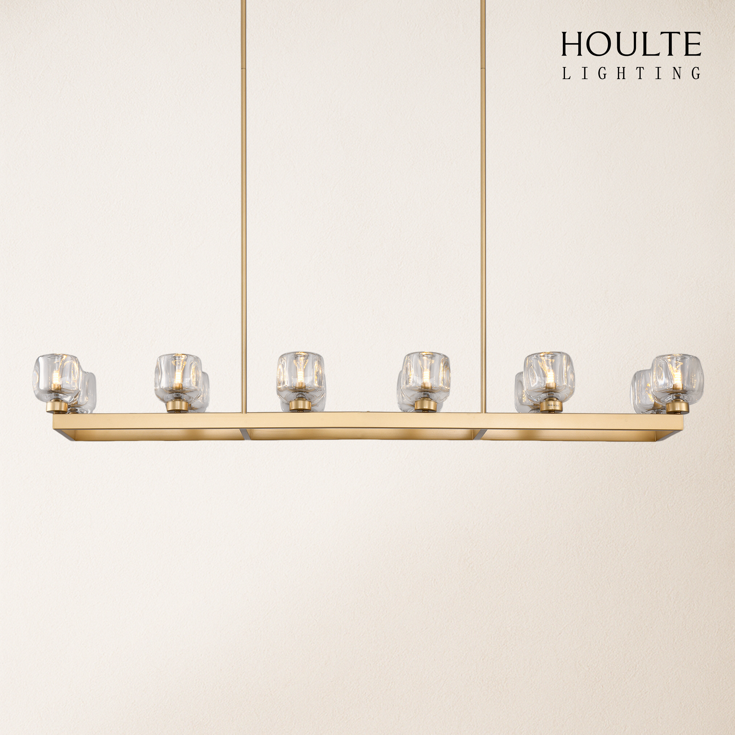 Vellum Rectangular Chandelier 59"L