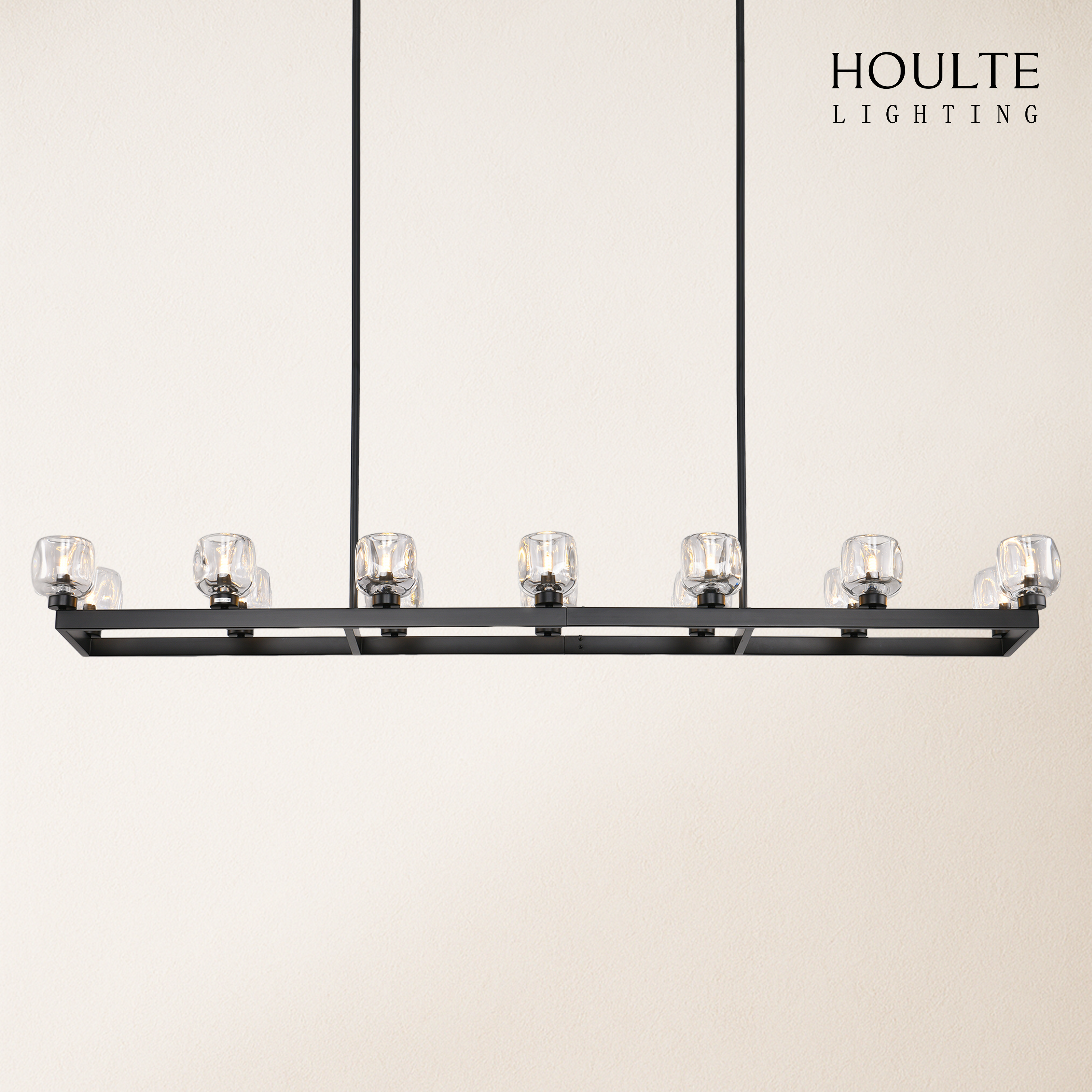 Vellum Rectangular Chandelier 68"L