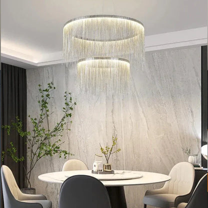 Teresa Cadena Steel Tassel Modern Chandelier 32"W