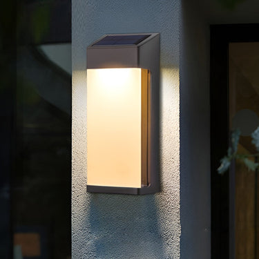 2 Pcs Rechteckige LED Licht-gesteuert Wasserdichte Outdoor Solar Leuchte Beleuchtung