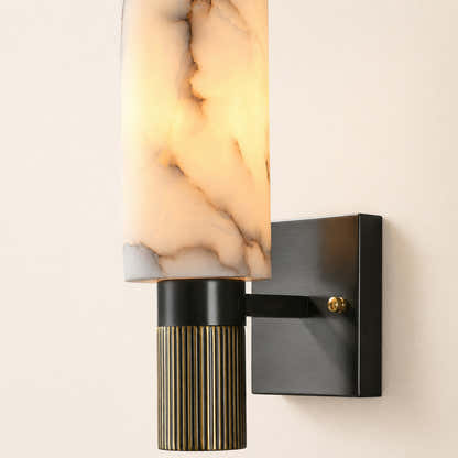 Xelora Alabaster Torch Wall Sconce