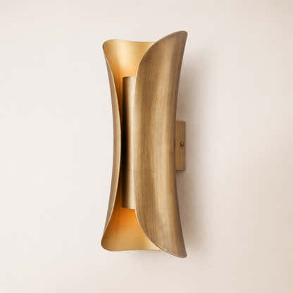 Zephyra Brass Hourglass Wall Sconce