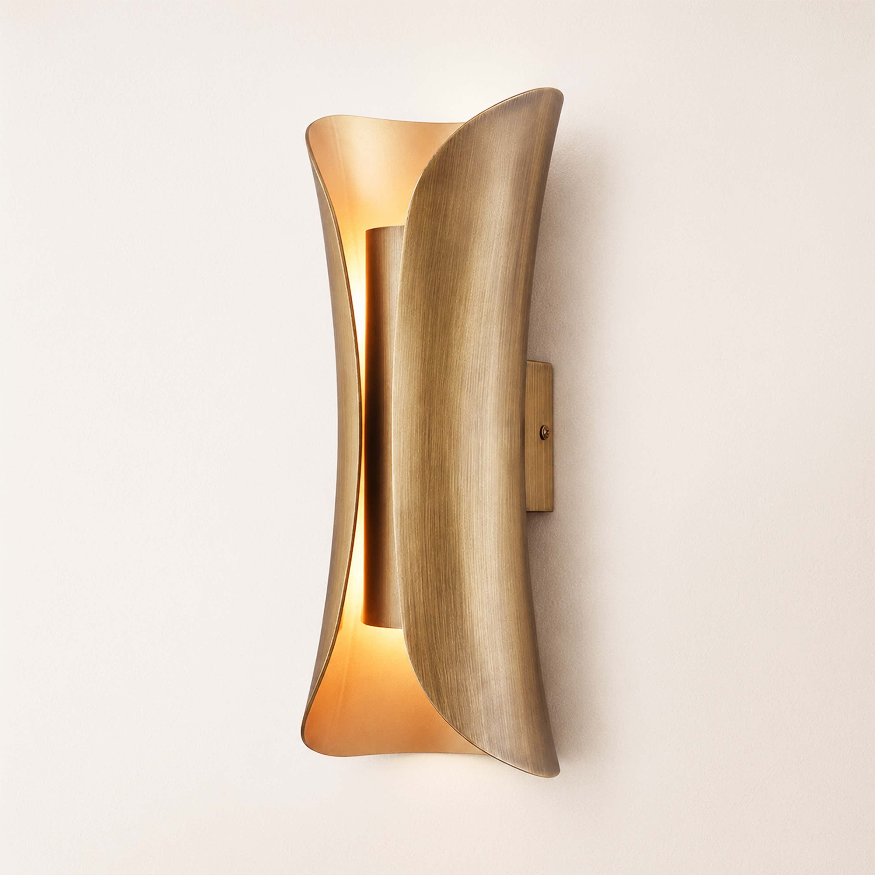 Zephyra Brass Hourglass Wall Sconce