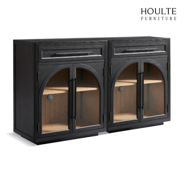 Alvar gewölbtes 64" Sideboard aus Eiche mit Schubladen (2er-Set)