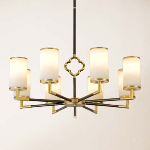 Moral Multi-layer Branda Alabaster Round chandelier 34"D