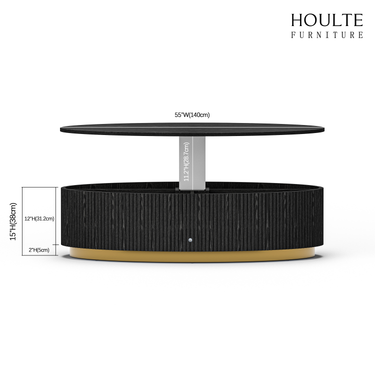 Couchtisch Holton aus Eiche, 139,9 cm hoch