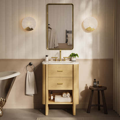 Egwent Alabaster Messing Wandleuchte 7,9"D