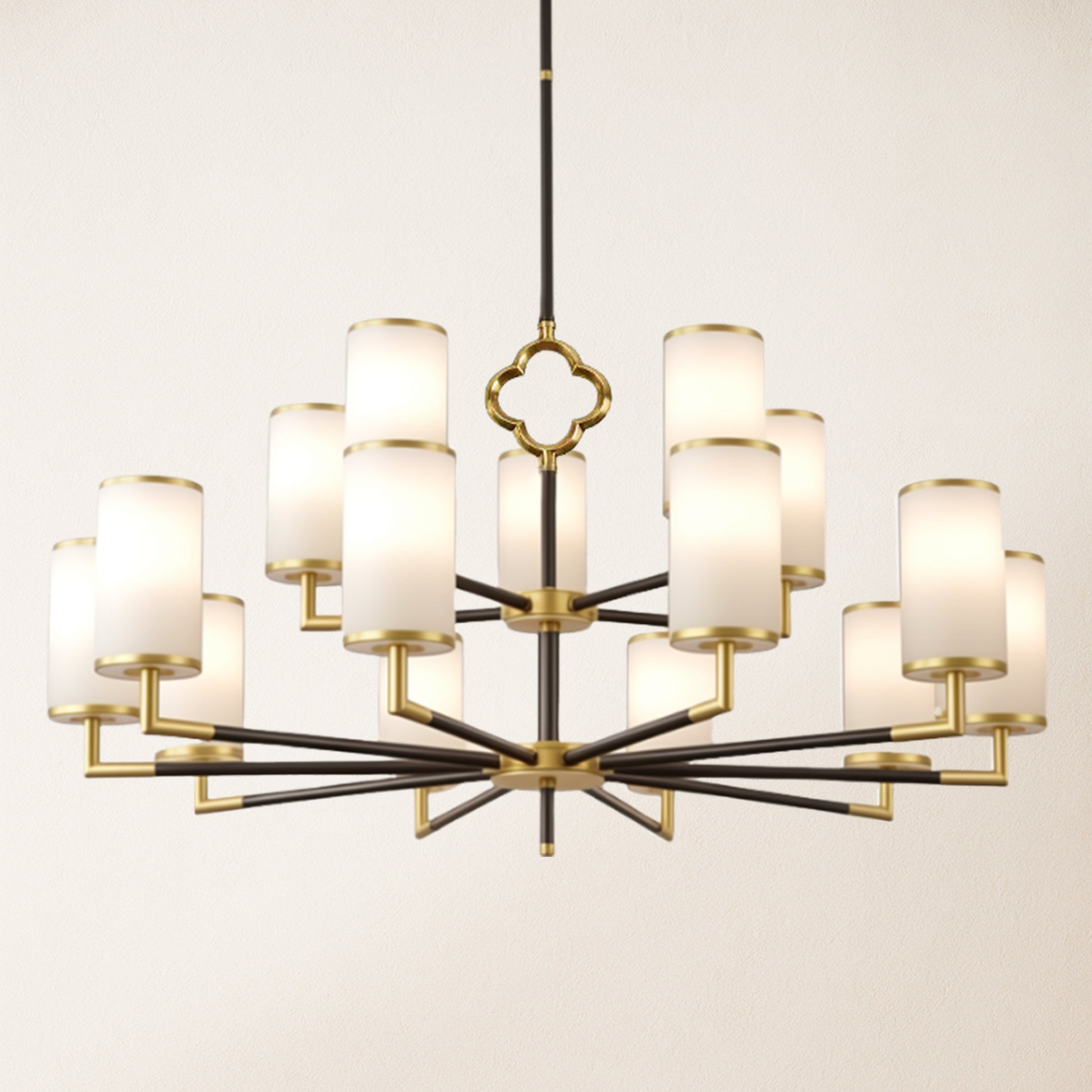 Moral Multi-layer Branda Alabaster Round chandelier 41"D