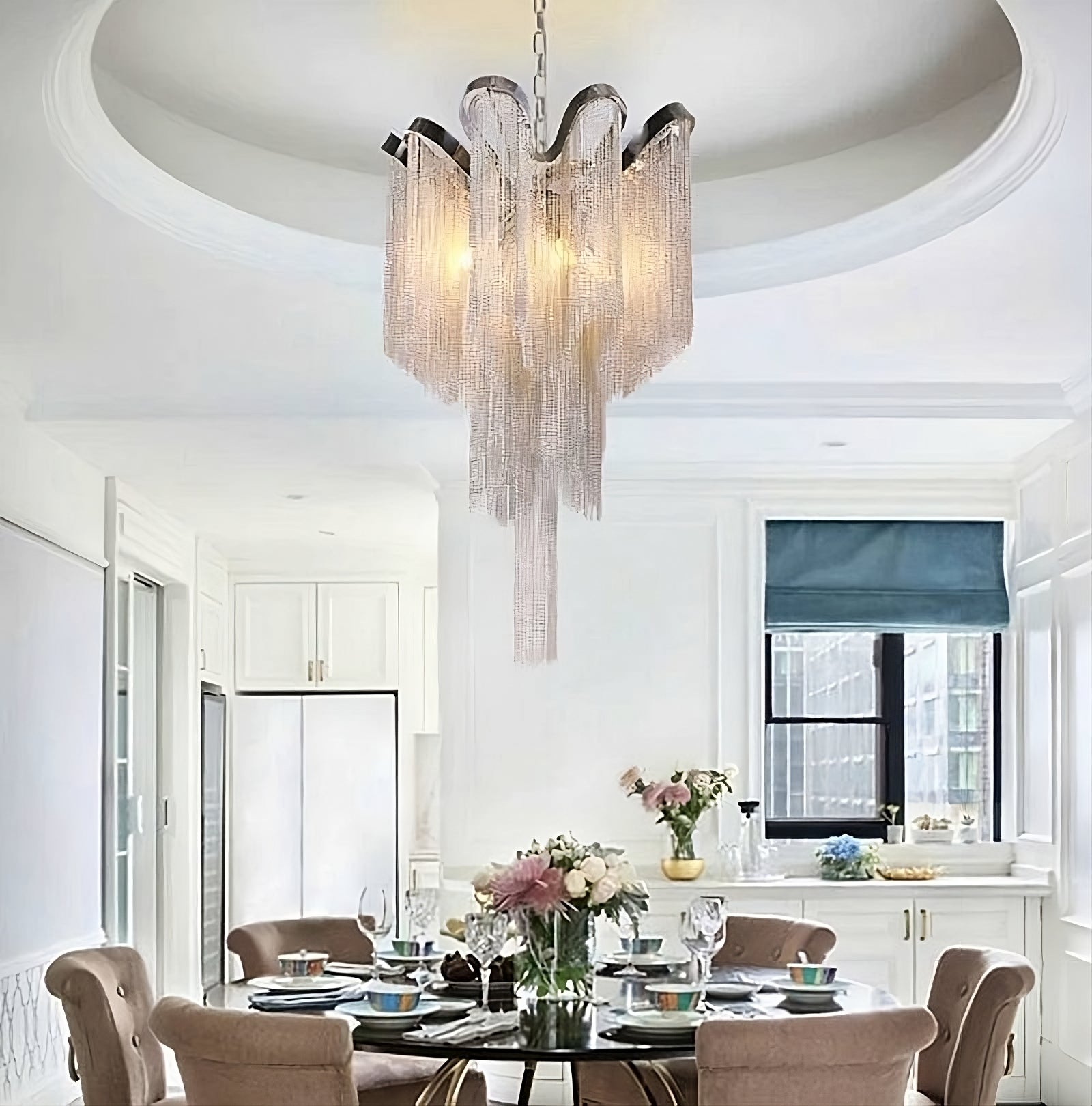 Teresa Cadena Chain Tassel Ceiling Light Fixture