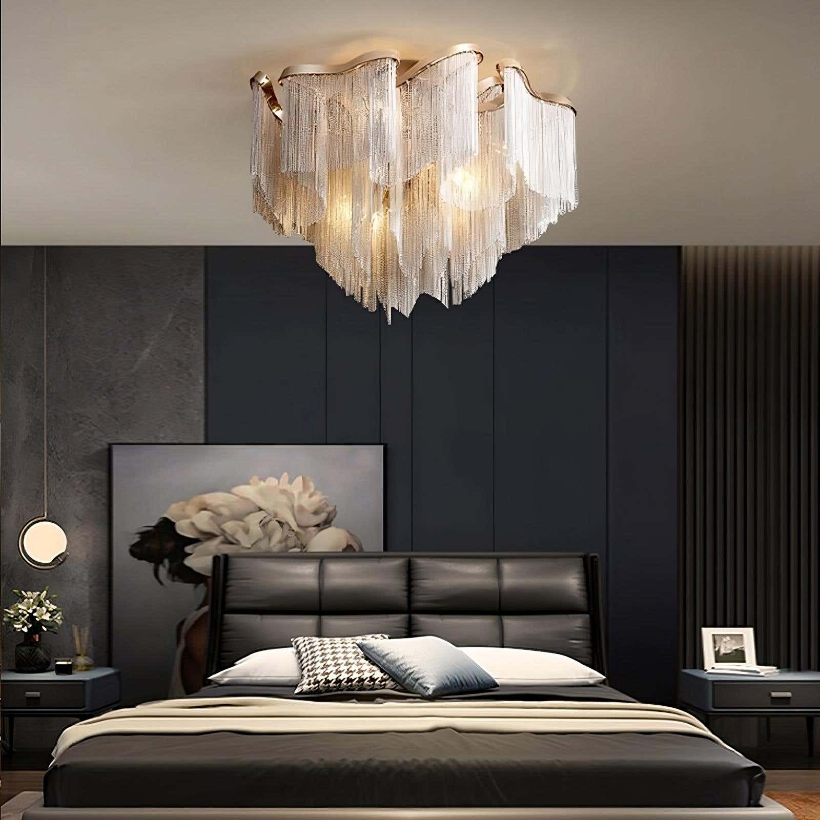 Teresa Cadena Chain Tassel Ceiling Light Fixture