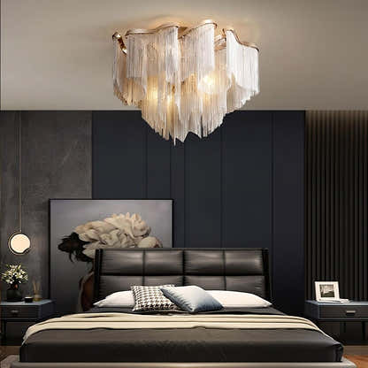 Teresa Cadena Chain Tassel Ceiling Light Fixture