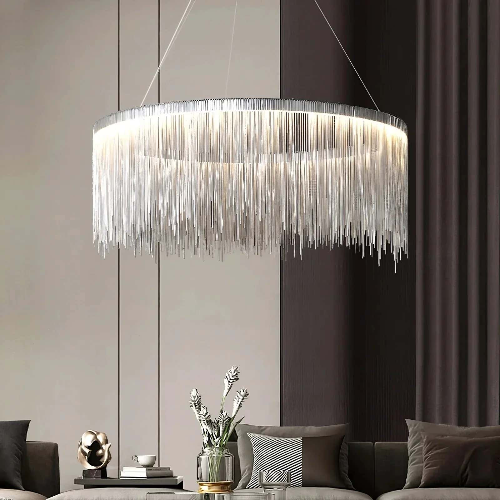 Teresa Cadena Steel Tassel Chandelier