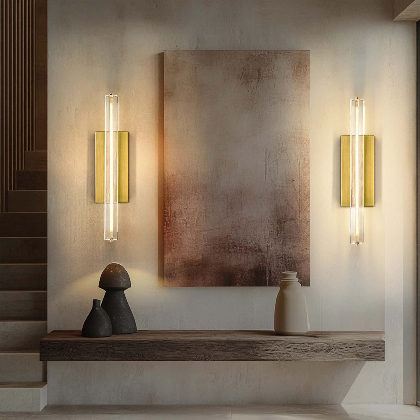 Clara Glow Crystal Single Wall Sconce 19"#Finish_Gold