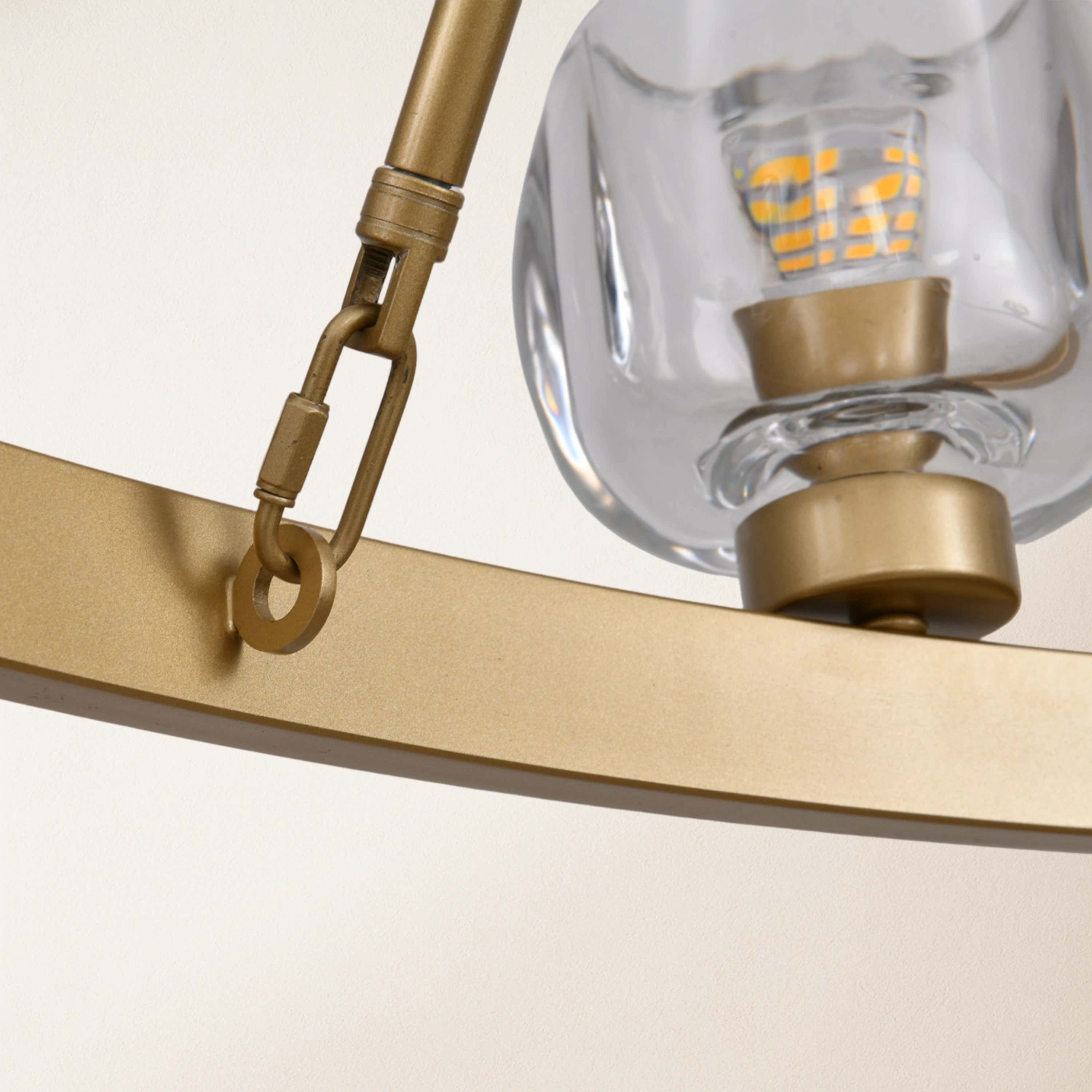 Vellum Crystal Round Chandelier 59"D#Finish_Gold