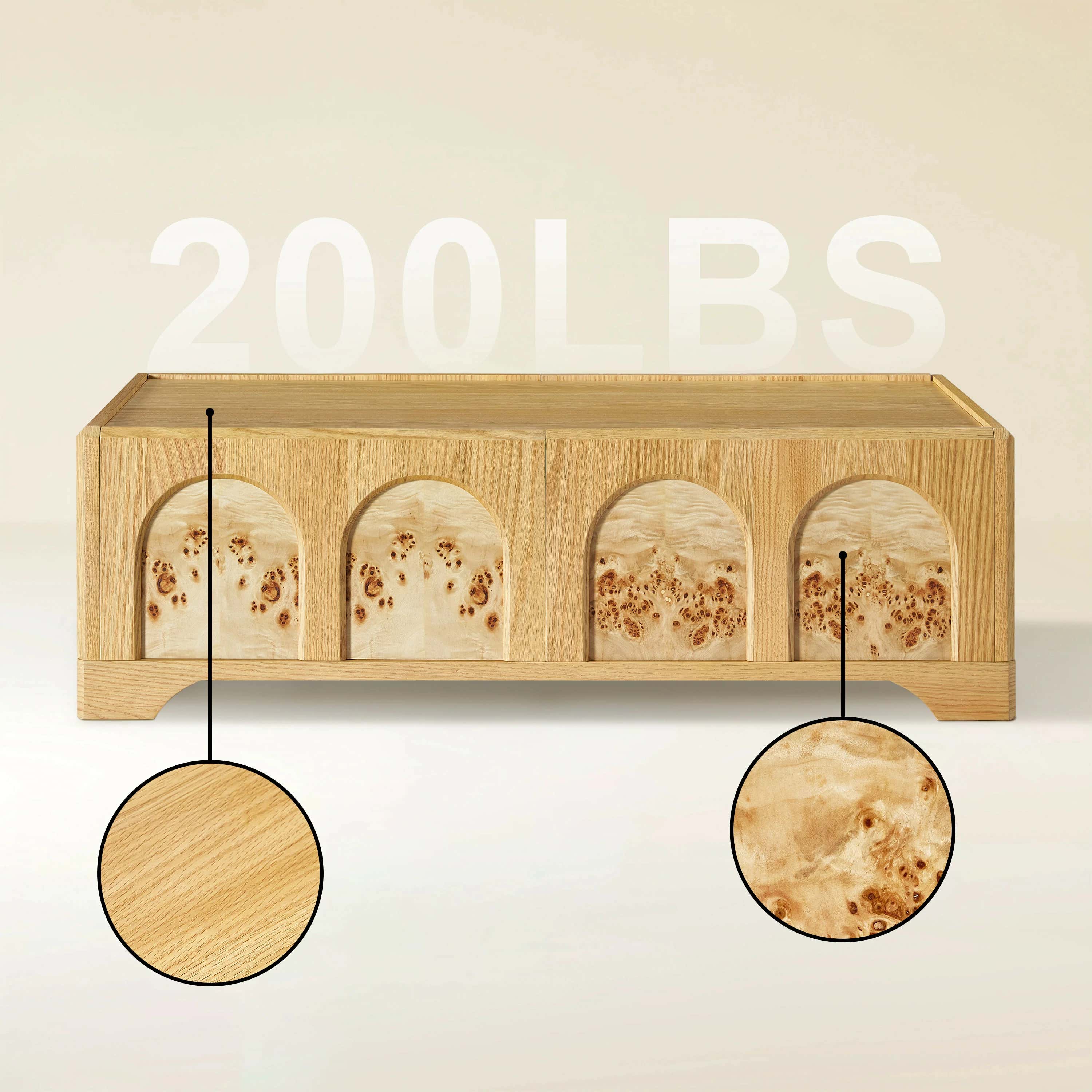 Couchtisch Aurora aus Eiche, 119,4 cm