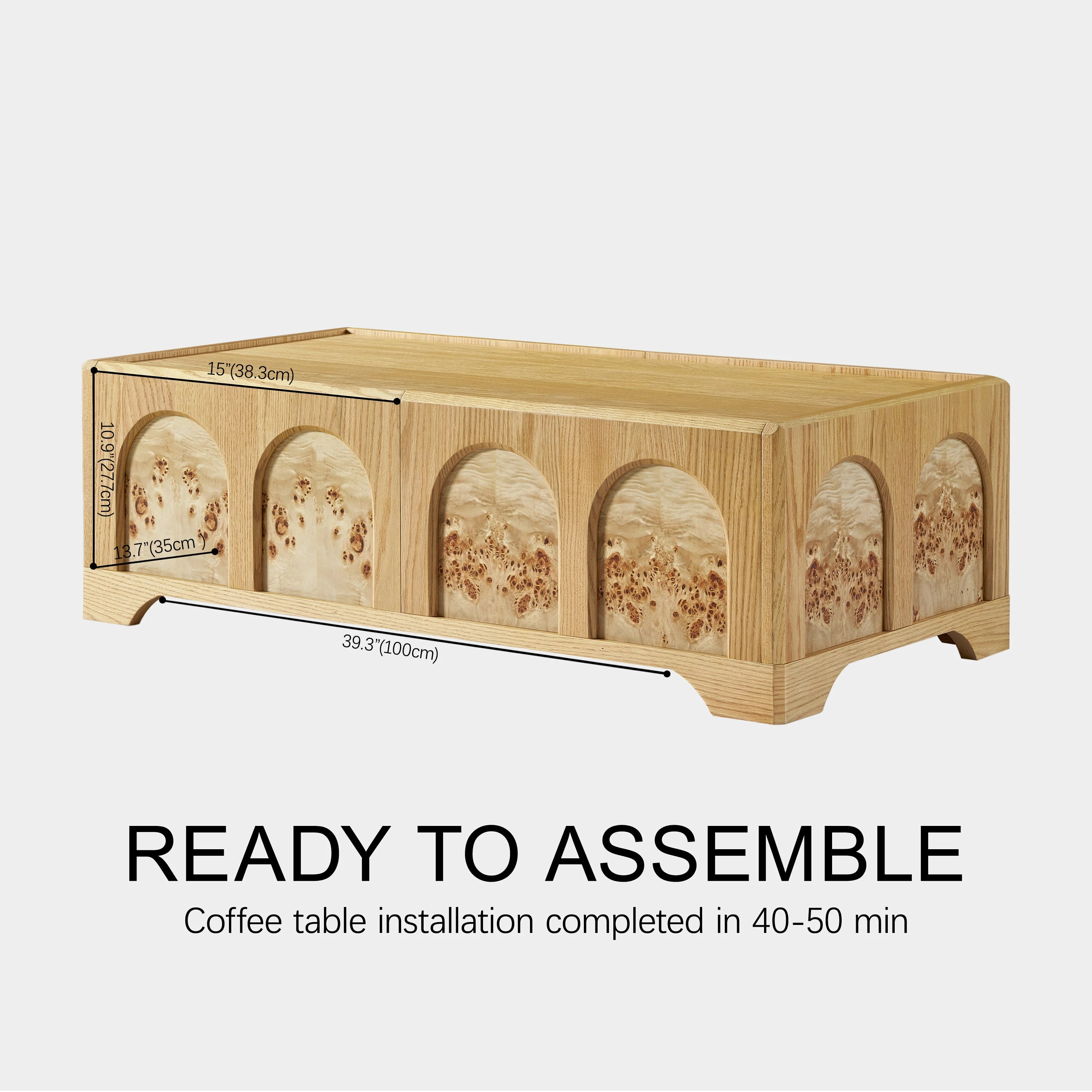 Couchtisch Aurora aus Eiche, 119,4 cm