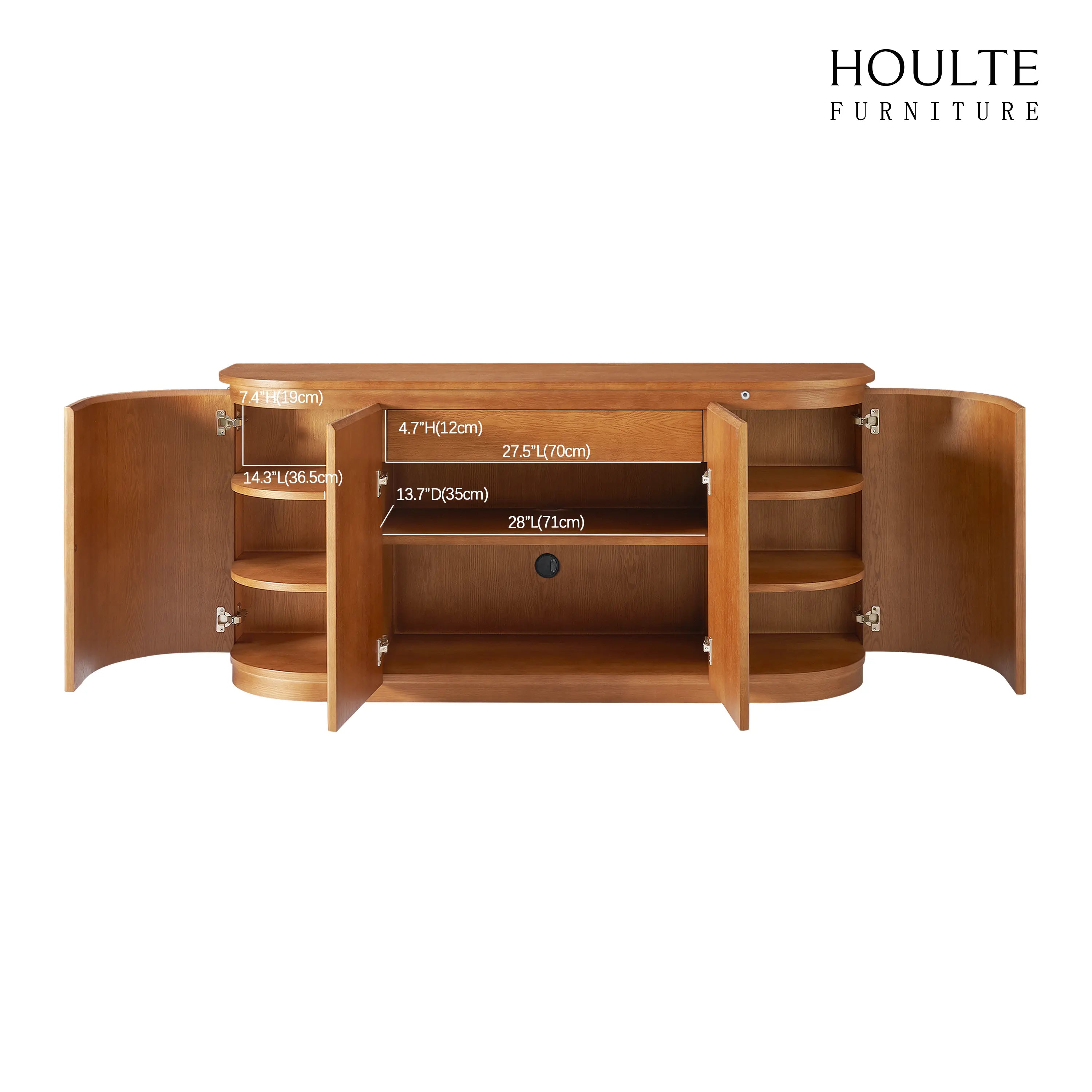 Ewan Sideboard aus Eiche, 160 cm