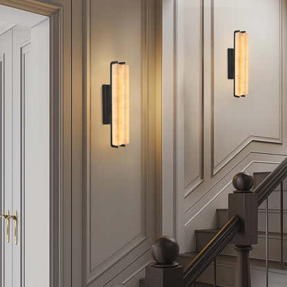 Clara Glow Alabaster Double Wall Sconce 19"H