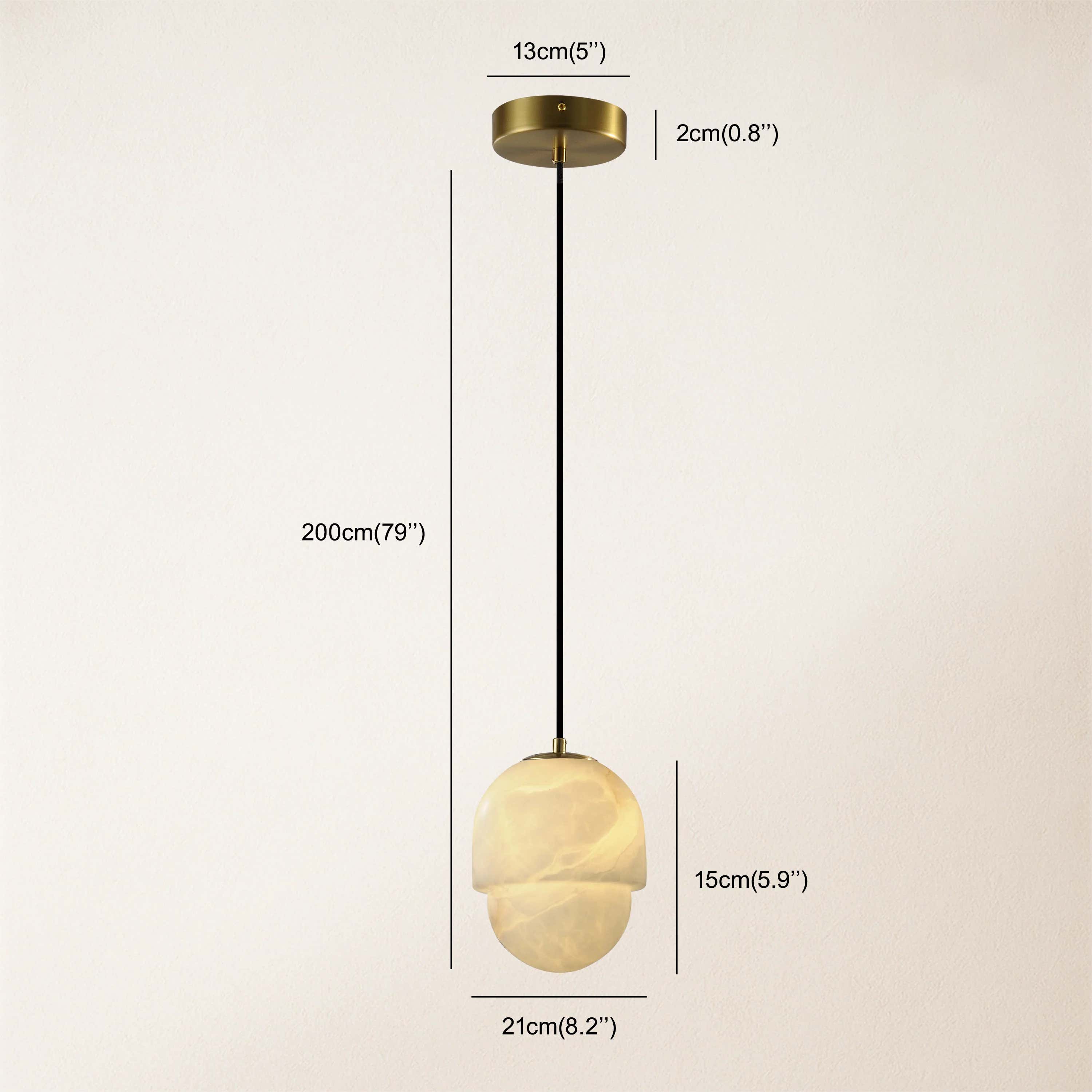 Hekate Alabaster Anhänger 6"D