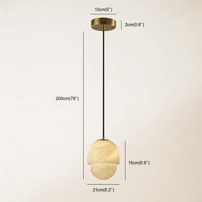 Hekate Alabaster Anhänger 6"D