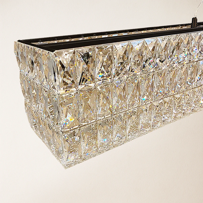 Mia Rectangular Crystal Chandelier 40"W