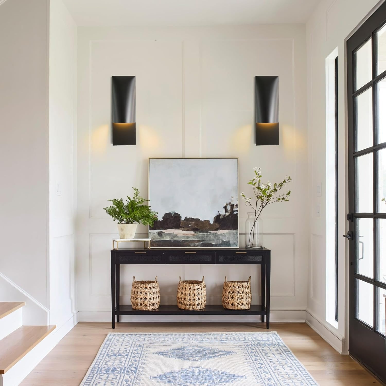 Trany Vertical Wall Sconce 18"H#Finish_Black