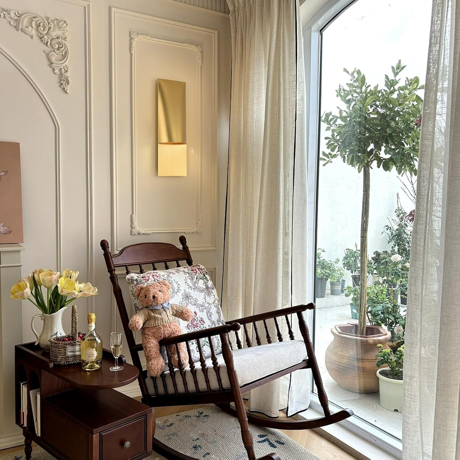 Trany Vertical Wall Sconce 18"H#Finish_Gold