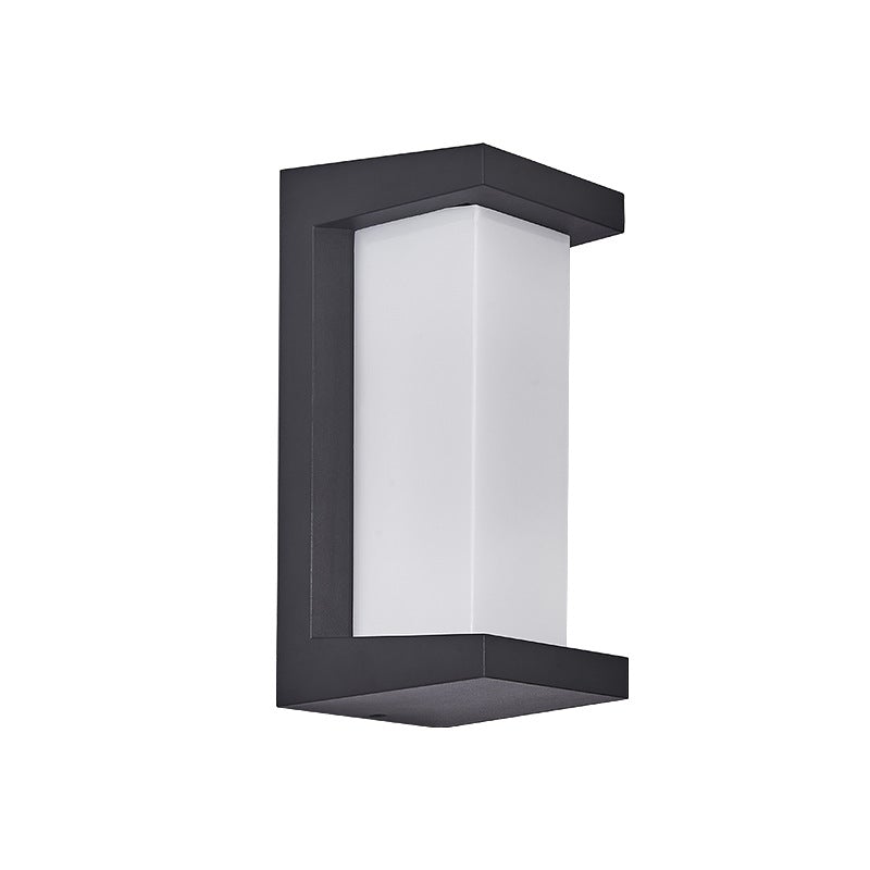 Kreative geometrische wasserdichte schwarze moderne Außenwandleuchten Wandleuchte