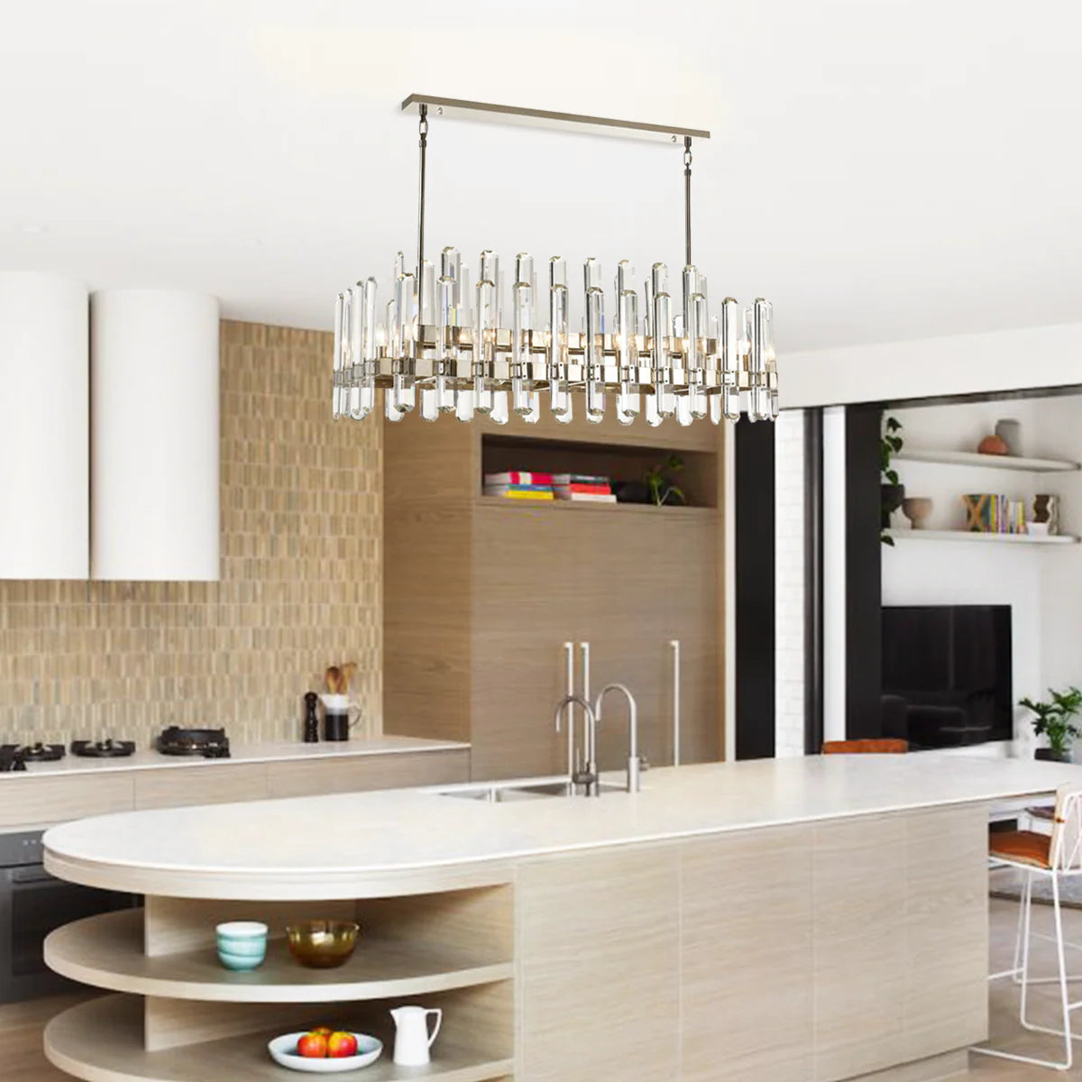 Clarion Rectangular Chandelier 48"L