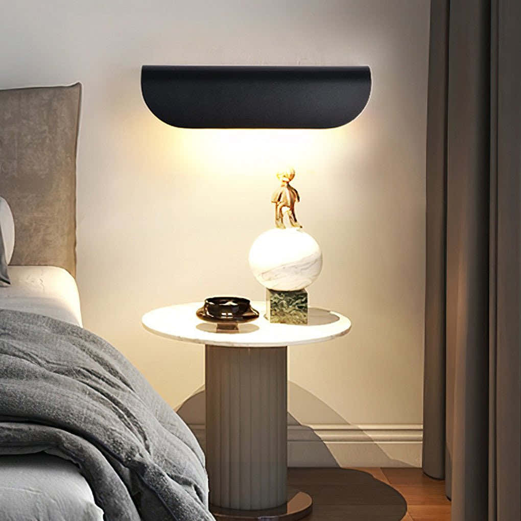 Minimalistische bogenförmige wasserdichte Wandleuchte für Flurtreppen im Innen- und Außenbereich