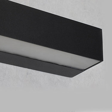 Mattschwarze Wandleuchte mit rechteckiger Veranda-LED-Leuchte für den Außenbereich 