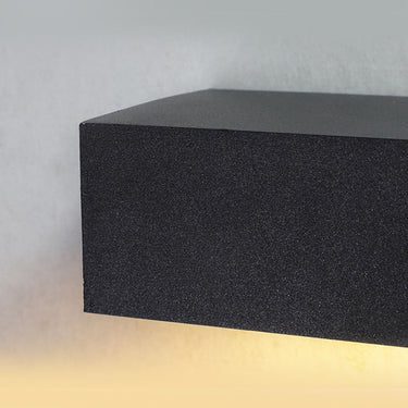 Mattschwarze Wandleuchte mit rechteckiger Veranda-LED-Leuchte für den Außenbereich 