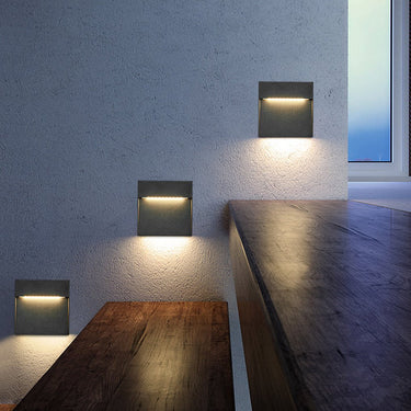 Minimalistische quadratische wasserdichte Treppenlichter Stufenlichter Außenwandleuchten Treppenleuchten