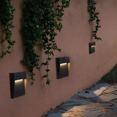 Minimalistische quadratische wasserdichte Treppenlichter Stufenlichter Außenwandleuchten Treppenleuchten