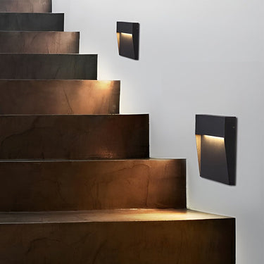 Minimalistische quadratische wasserdichte Treppenlichter Stufenlichter Außenwandleuchten Treppenleuchten