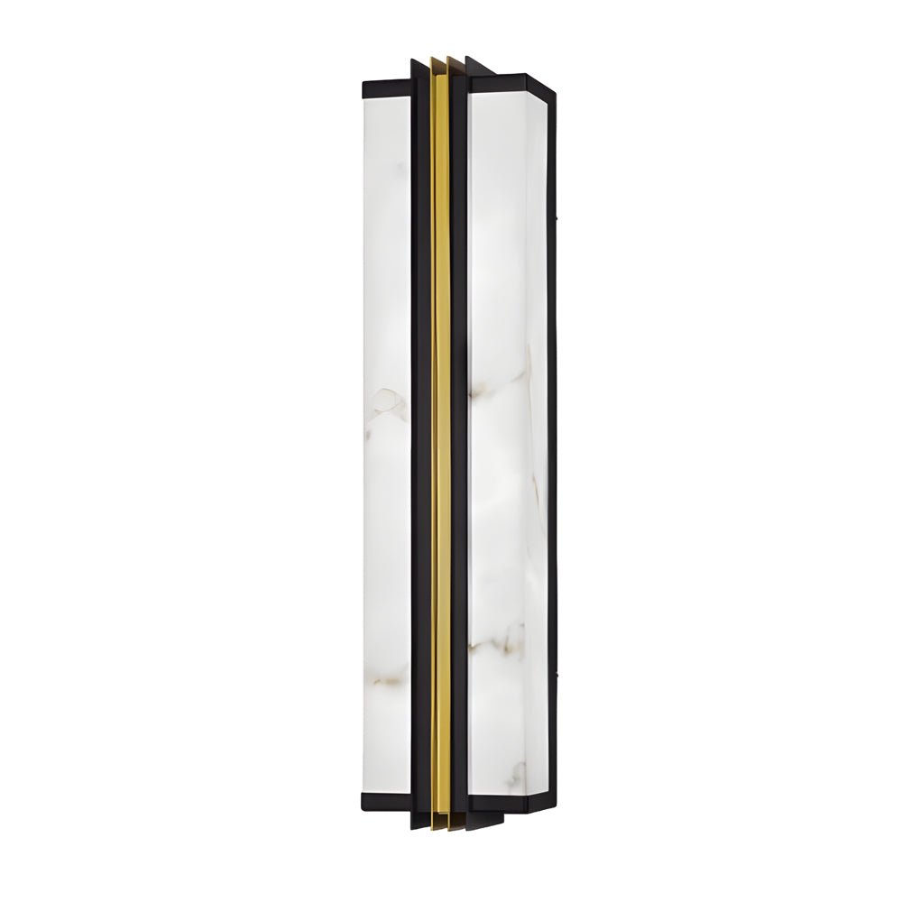 Moderne schwarze LED-Wandleuchten für den Innen- und Außenbereich mit Schirm aus Kunstharzmarmor