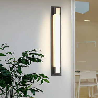 Retro rechteckige wasserdichte LED schwarze dekorative Außenwandleuchten